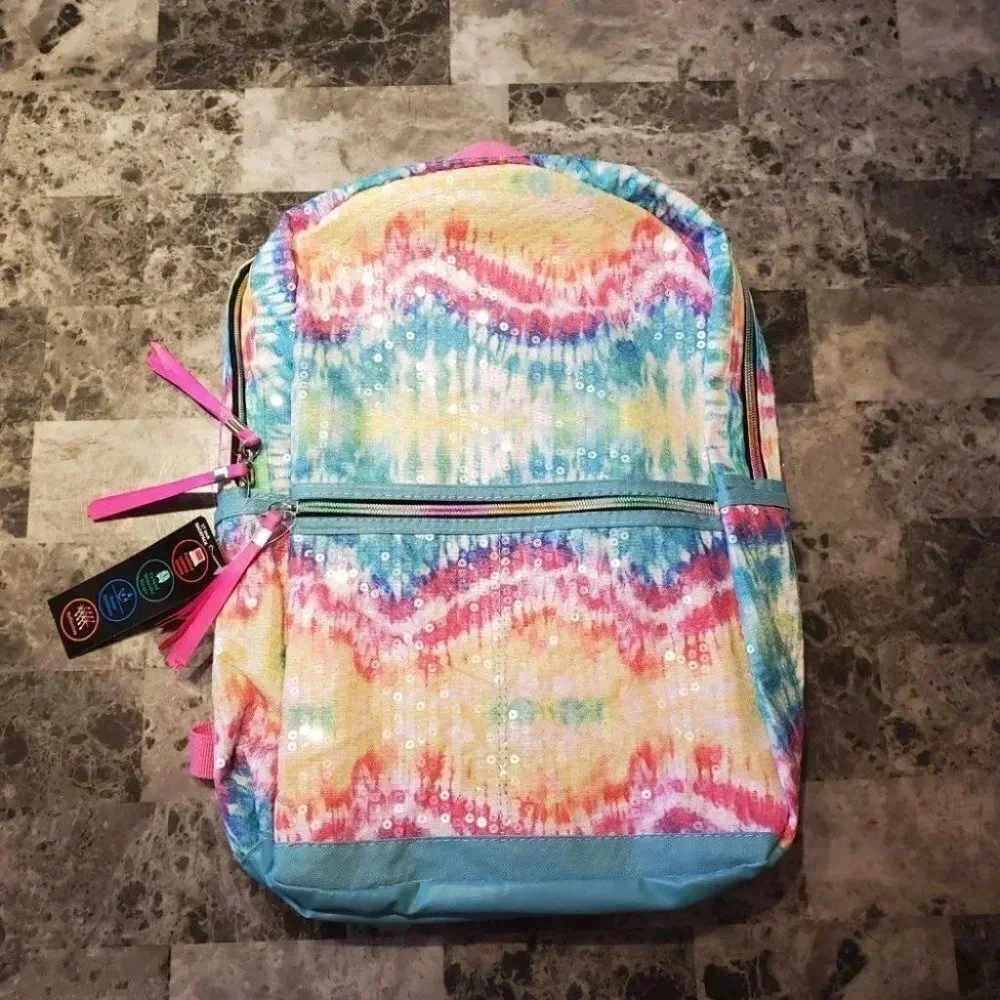 NWT Wonder Nation Girl Tie Dye Sequin Backpack